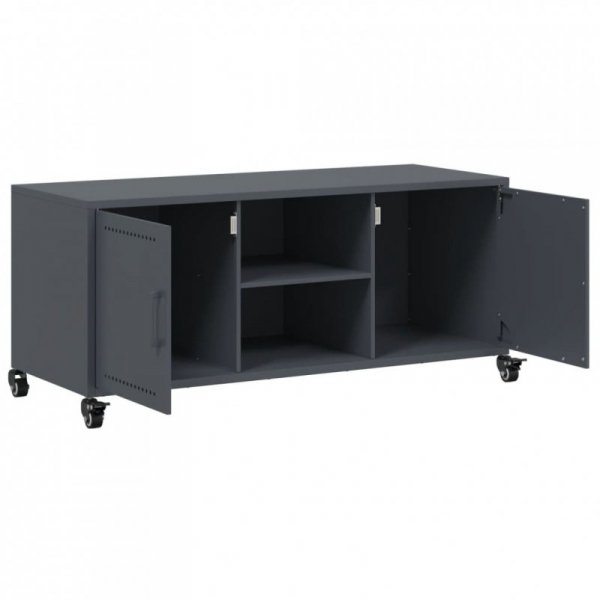 Szafka RTV, antracytowa, 100,5x39x43,5 cm, stal