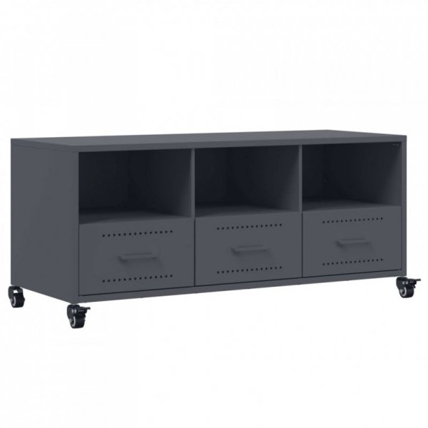 Szafka RTV, antracytowa, 100,5x39x43,5 cm, stal