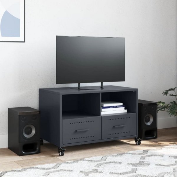 Szafka RTV, antracytowa, 68x39x43,5 cm, stal