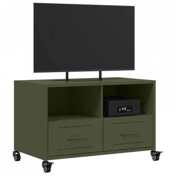 Szafka RTV, oliwkowa, 68x39x43,5 cm, stal