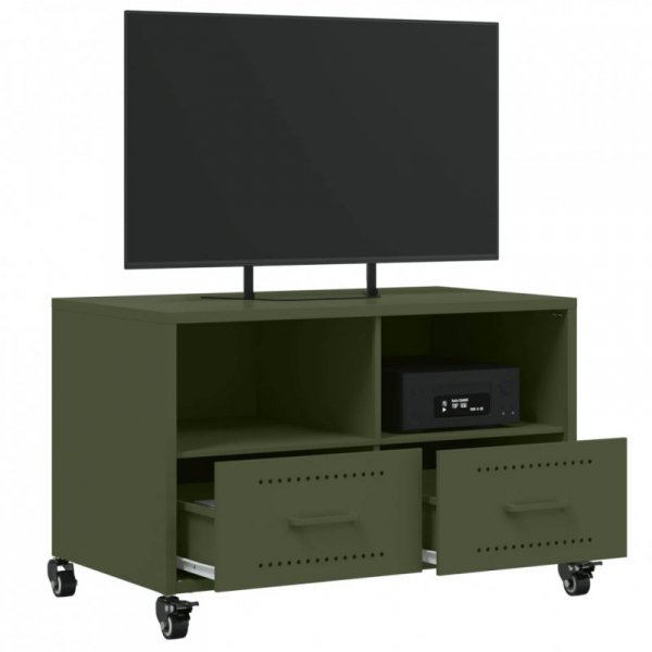 Szafka RTV, oliwkowa, 68x39x43,5 cm, stal