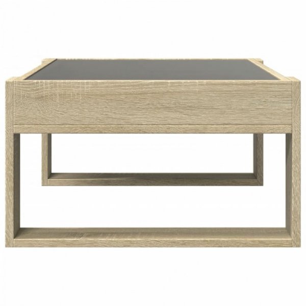 Stolik kawowy z LED Infinity, dąb sonoma, 70x53x30 cm