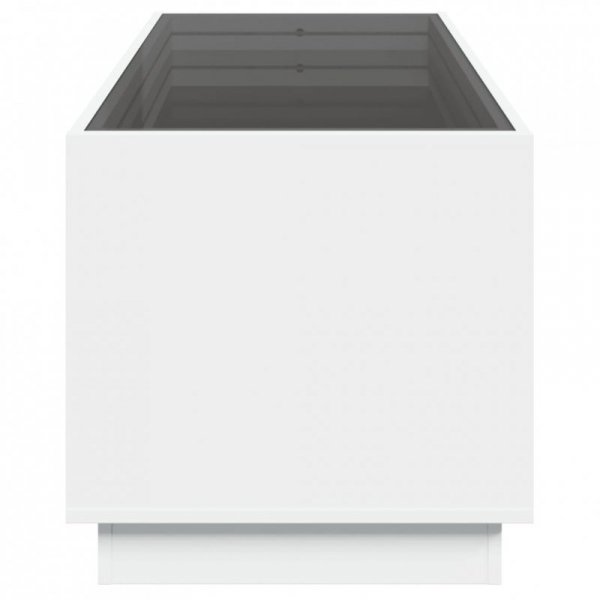 Stolik kawowy z LED Infinity, biały, 90x50x50 cm