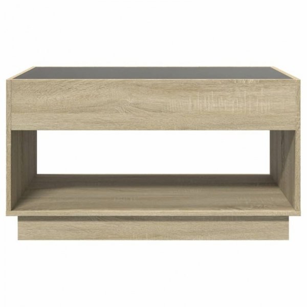 Stolik kawowy z LED Infinity, dąb sonoma, 90x50x50 cm