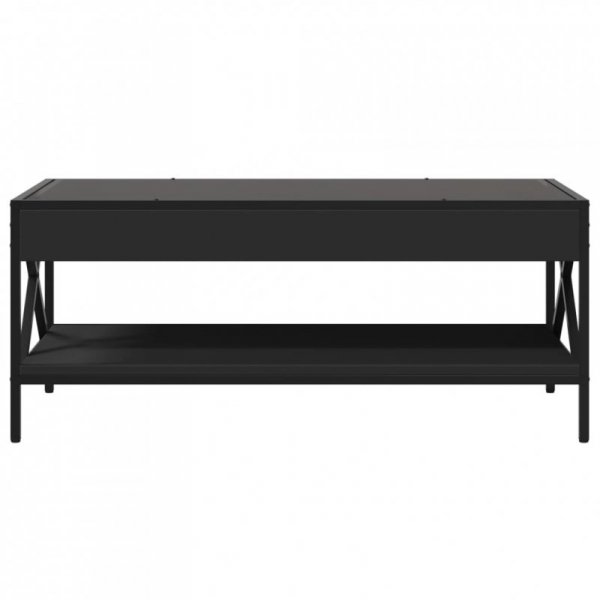 Stolik kawowy z LED Infinity, czarny, 90x50x38 cm