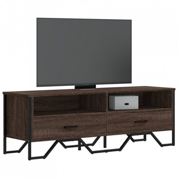 Szafka pod telewizor, brązowy dąb, 122x34x41 cm