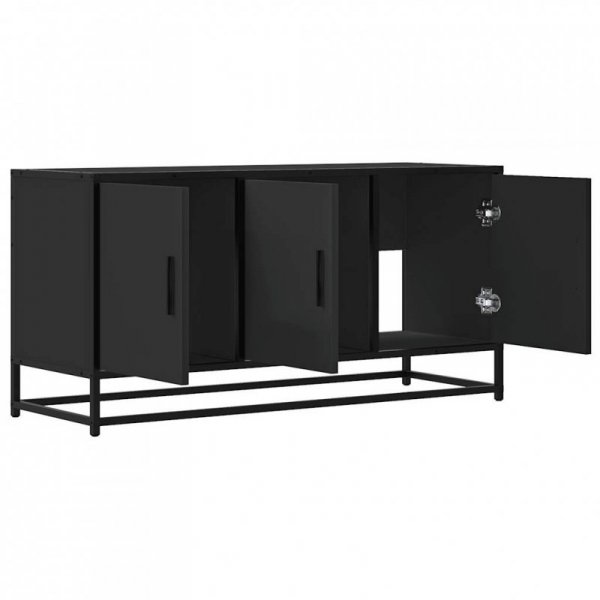 Szafka pod TV, czarna, 100x35x50 cm