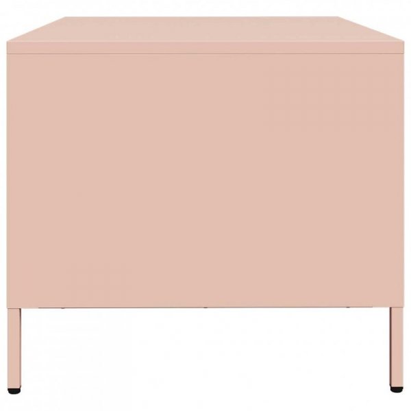 Szafka RTV, różowa, 101,5x50x43,5 cm, stal walcowana na zimno