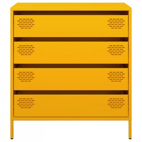 Szafka, musztardowa, 68x39x73,5 cm, stal walcowana na zimno
