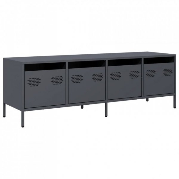 Szafka RTV, antracyt, 135x39x43,5 cm, stal walcowana na zimno