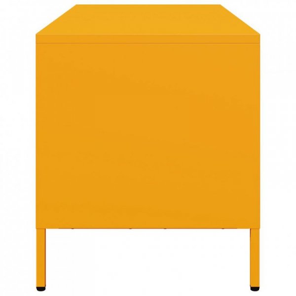 Szafka RTV, musztardowa, 68x39x43,5 cm, stal walcowana na zimno