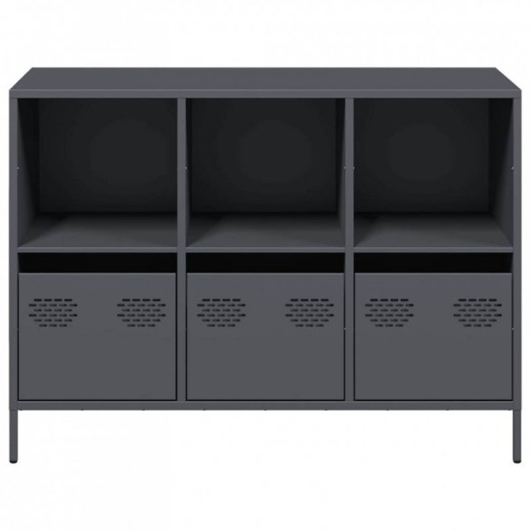Szafka, antracytowa, 101,5x39x73,5 cm, stal walcowana na zimno