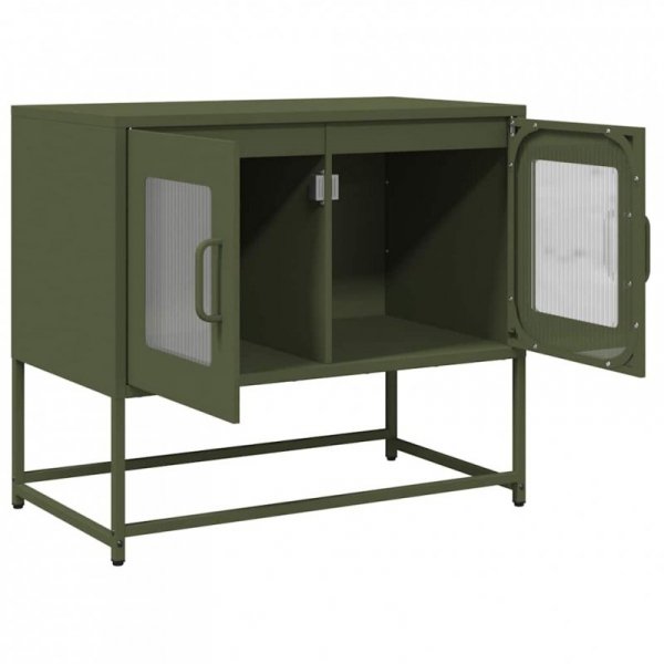 Szafka RTV, oliwkowa, 68x39x60,5 cm, stal walcowana na zimno
