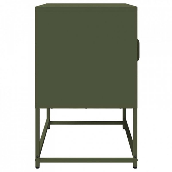 Szafka RTV, oliwkowa, 68x39x60,5 cm, stal walcowana na zimno
