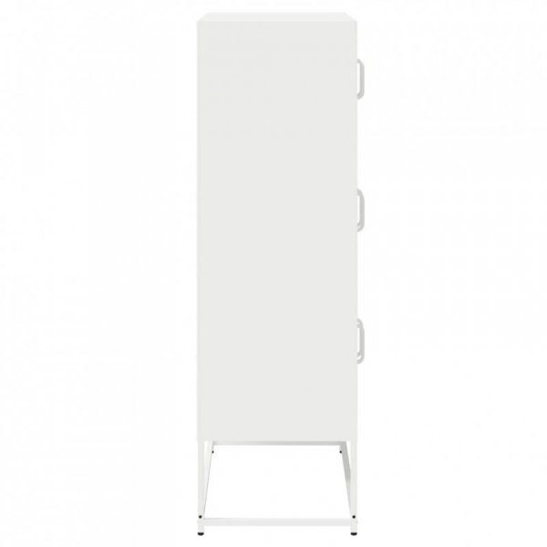 Komoda biała 68x39x123 cm stal