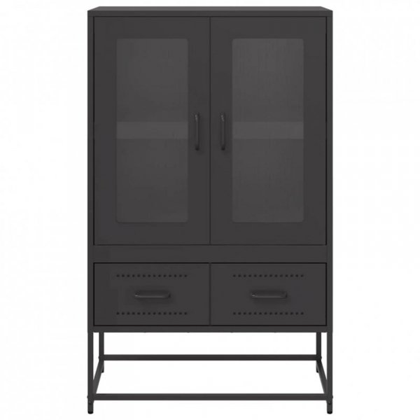 Szafka, czarna, 68x39x111,5 cm, stal