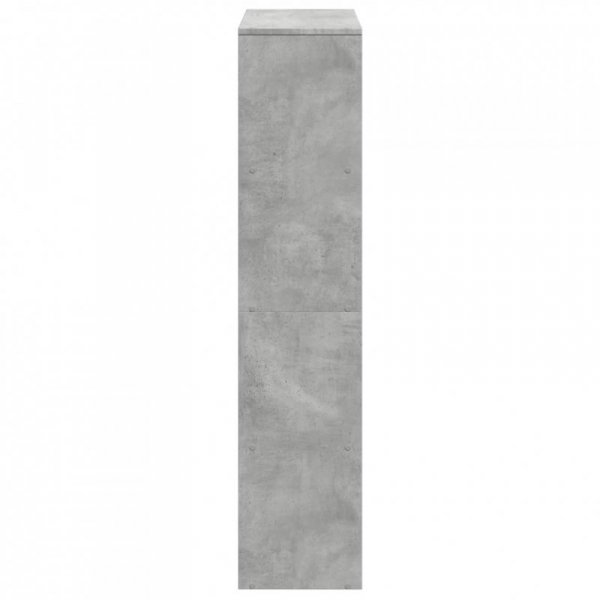 Regał przegroda, 4 poziomy, szarość betonu, 131,5x29x131,5 cm