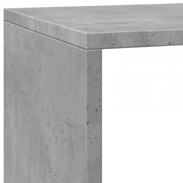Regał przegroda, 3 poziomy, szarość betonu, 137,5x29x103,5 cm