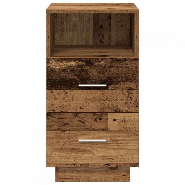Szafki nocne z 2 szufladami, 2 szt., stare drewno, 36x36x68 cm