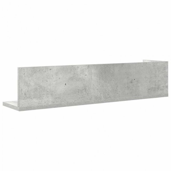 Półki ścienne, 2 szt., szarość betonu, 75x16,5x16,5 cm