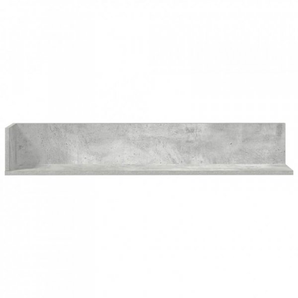 Półki ścienne, 2 szt., szarość betonu, 100x16,5x16,5 cm