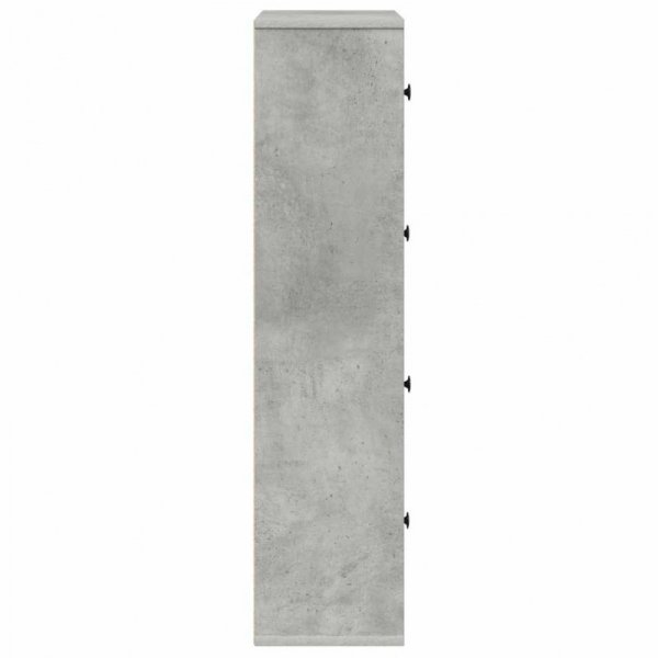 Regał, szarość betonu, 60x24x101,5 cm, materiał drewnopochodny