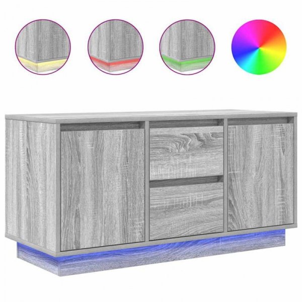 Szafka RTV z oświetleniem LED Szara Sonoma 100x41x50 cm