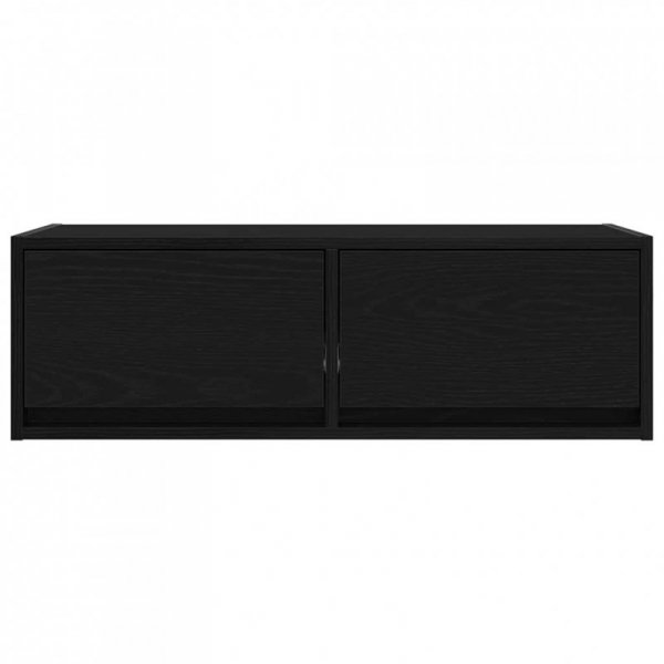 Szafki RTV 2 szt. Dąb czarny 80x31x25,5 cm Drewno klejone