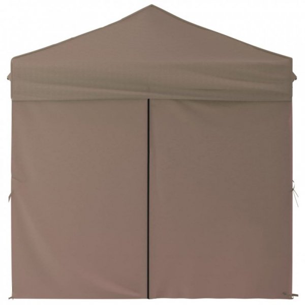 Składany namiot imprezowy ze ściankami, taupe, 2x2 m