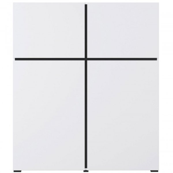 Komoda CROSI 76 biały / czarny