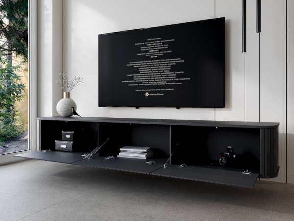 Komoda RTV wisząca ZYLIO 215 Czarny