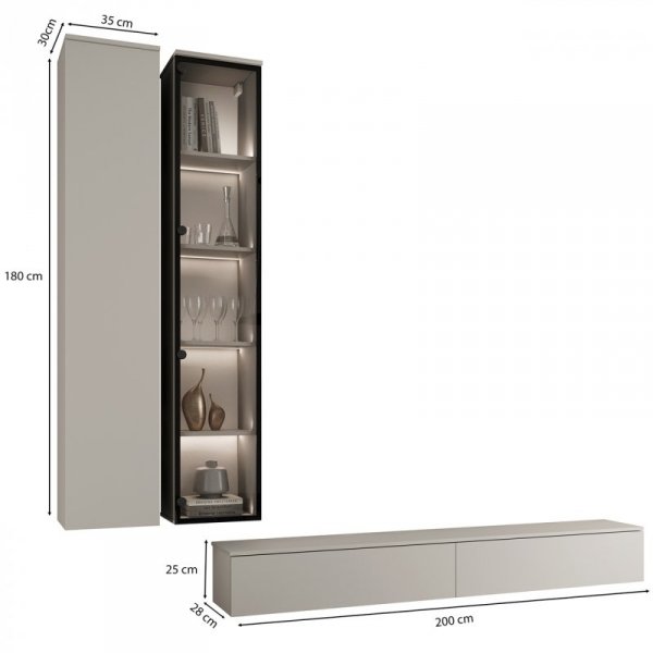 Meblościanka FIGO 1 czarny