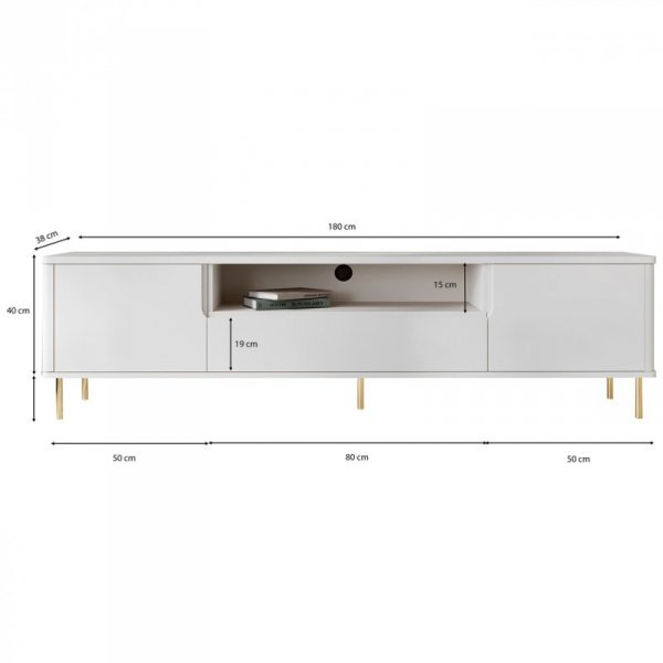 Komoda RTV RADIUS 180NZ biały