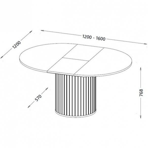 Stół rozkładany DANTE 09 kaszmir