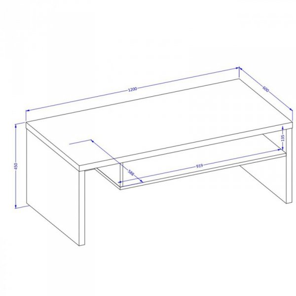 Stolik kawowy CROSI 99 congo / czarny