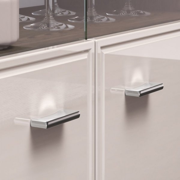 Witryna AVANTI 03 dąb windmill ciemny / kaszmir połysk