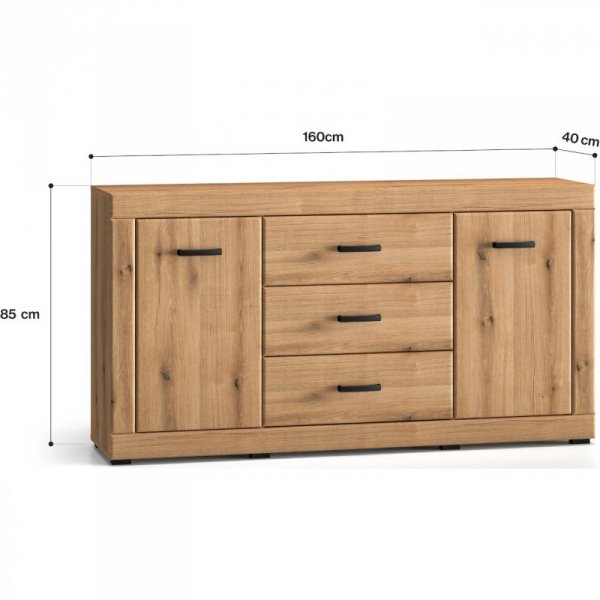 Meble do salonu DORIS 1 dąb evoke