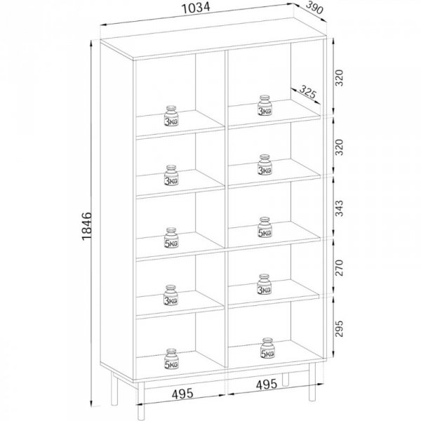 Regał ALSTREMO 04 kaszmir