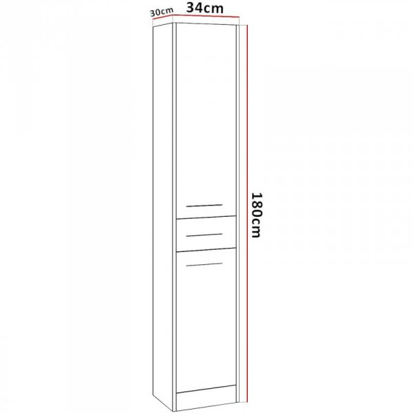 Szafka łazienkowa wysoka SLIM SL1 dąb artisan / biały