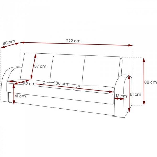 Sofa DART 2 soft 20 / lux 24