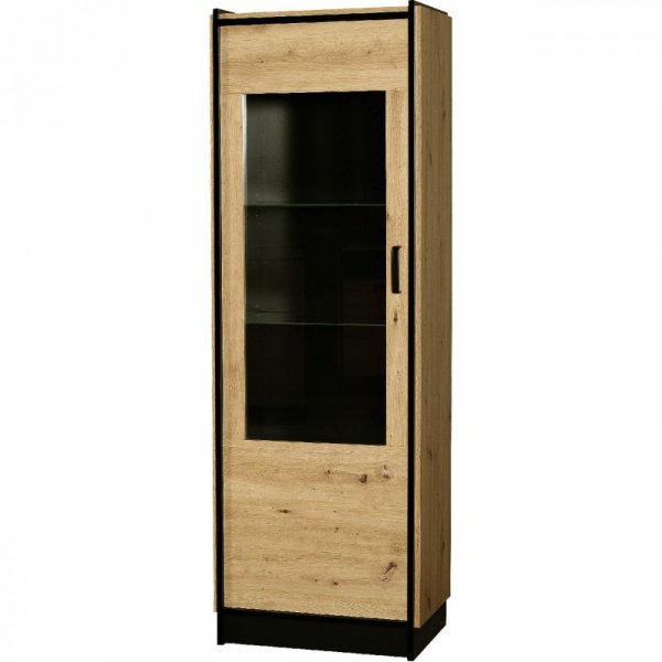 Witryna KIRA 02 dąb artisan / czarny