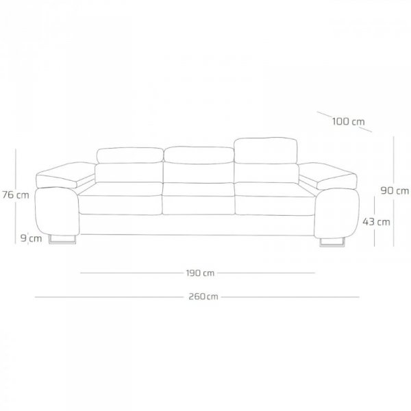 Sofa CRISTAL monolith 77