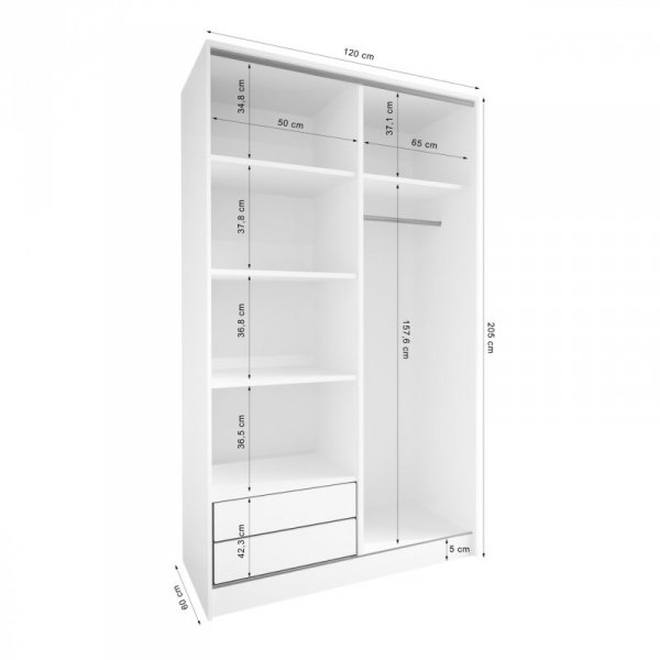 Szafa otwarta MERV K3 120 biała