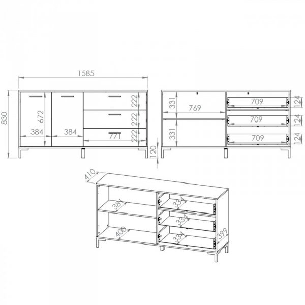 Komoda MEVIA 13 dąb artisan
