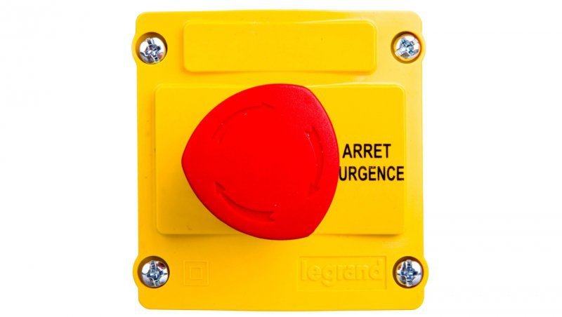 Kaseta z przyciskiem bezpieczeństwa przez obrót 1R żółta IP66 Osmoz 024212 legrand 3245060242121