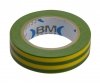 TAŚMA ELEKTROIZOLACYJNA 10M*15MM ŻÓŁTO-ZIELONA (1 SZT)
