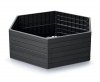 RABATA OGRODOWA BASE WOODY IBWH 1480X1290X250MM - ANTRACYT (1 SZT)