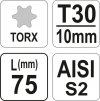 KLUCZ SPECJALNY TORX T30/75 S2 (1 SZT)
