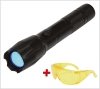 ZESTAW LATARKA UV AKUMULATOROWA 1W + OKULARY (1 KPL)