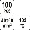 ZESTAW RUREK TERMOKURCZLIWYCH Z CYNĄ 4-6MM2., 100SZT (1 OP)
